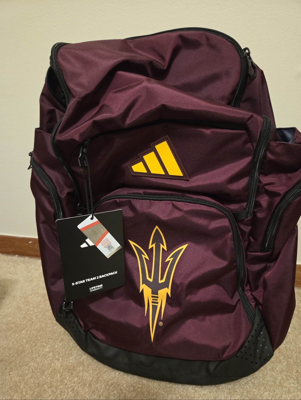 Adidas Arizona State Team Issued  Collegiate 5 Star Team 2  Backpack